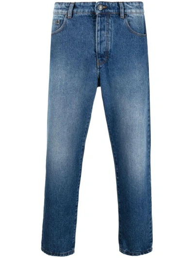 Shop Ami Alexandre Mattiussi Ami Paris Paris Straight Fit Denim Jeans In Blue