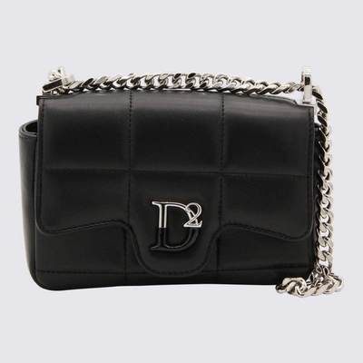 Shop Dsquared2 Black Leather Shoulder Bag