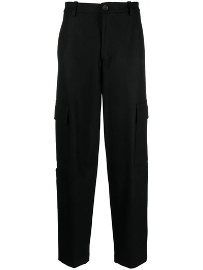 Shop Erika Cavallini Jenny Wool Blend Trousers In Black
