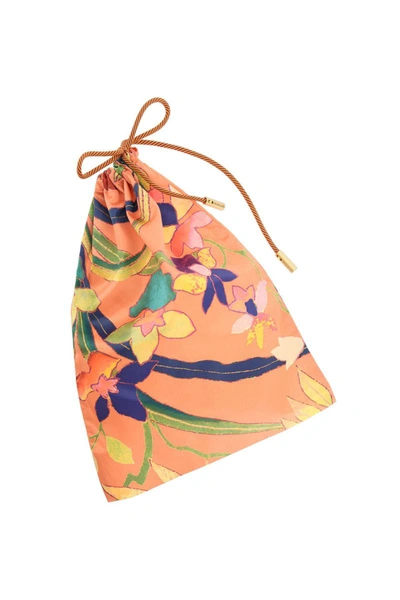 Shop Etro Floral Print Swimtrunks In Orange