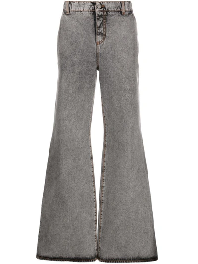 Etro Logo-embroidered Basic Flared Jeans In Black