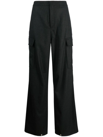 Shop Filippa K Flannel Cargo Pants In Grey