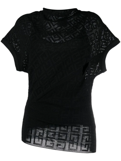 Shop Givenchy Draped Top In Black