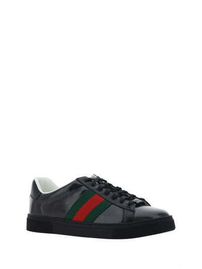 Shop Gucci Sneakers In Black/black