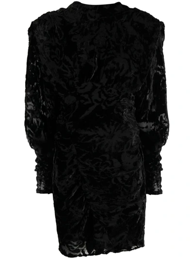 Shop Iro Paris Iro Narivo Damask Effect Short Dress In Black