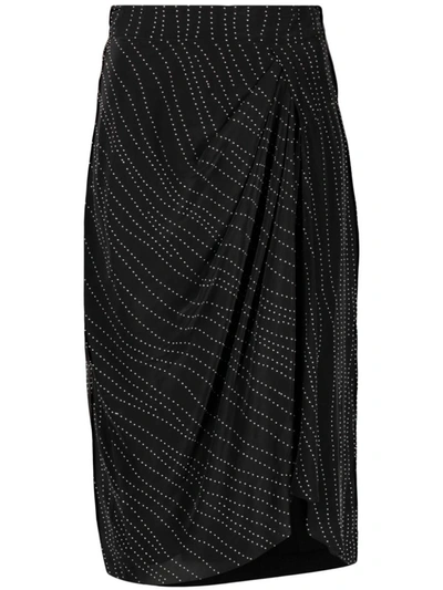 Shop Iro Paris Iro Zima Wrap Midi Skirt In Black