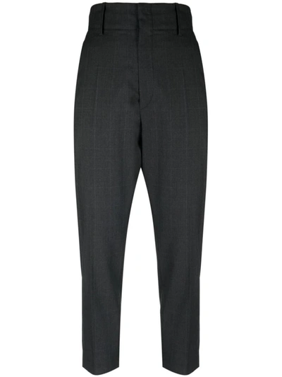 Shop Isabel Marant Naolia Virgin-wool Trousers In Anthracite