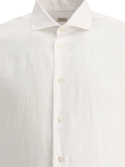 Shop Borriello Classic Linen Shirt In White