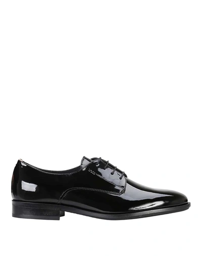 Shop Hugo Boss Boss Flat Shoes In Black