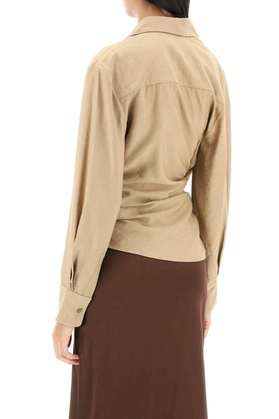 Jacquemus Bahia Knot-detail Blouse In Nude