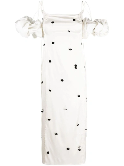 Shop Jacquemus La Robe Chouchou Long Dress In White