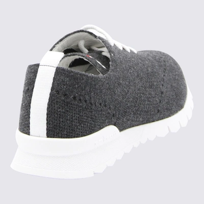 Shop Kiton Dark Grey Sneakers In Anthracite