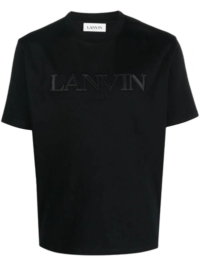Shop Lanvin Logo-print T-shirt In Black