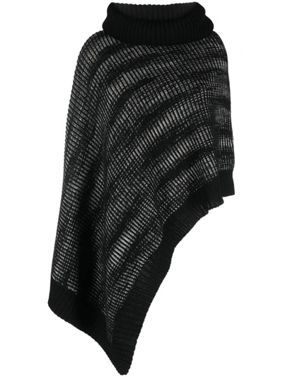 Shop Missoni Sport Missoni Wool Poncho In Black