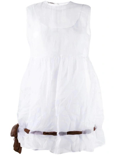 Shop Miu Miu Dress Organdi' In White