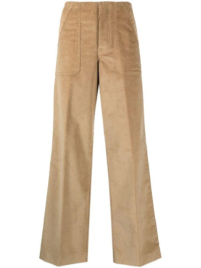 Shop Moncler High-waisted Straight Trousers