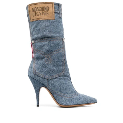 Shop Moschino Jeans Shoes In Blue