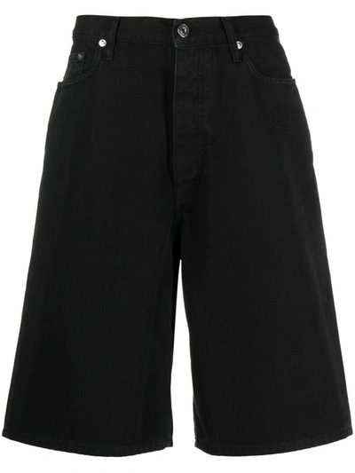 Shop Off-white Cotton Shorts In Black