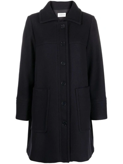 Shop P.a.r.o.s.h . Single-breasted Coat In Navy Blue