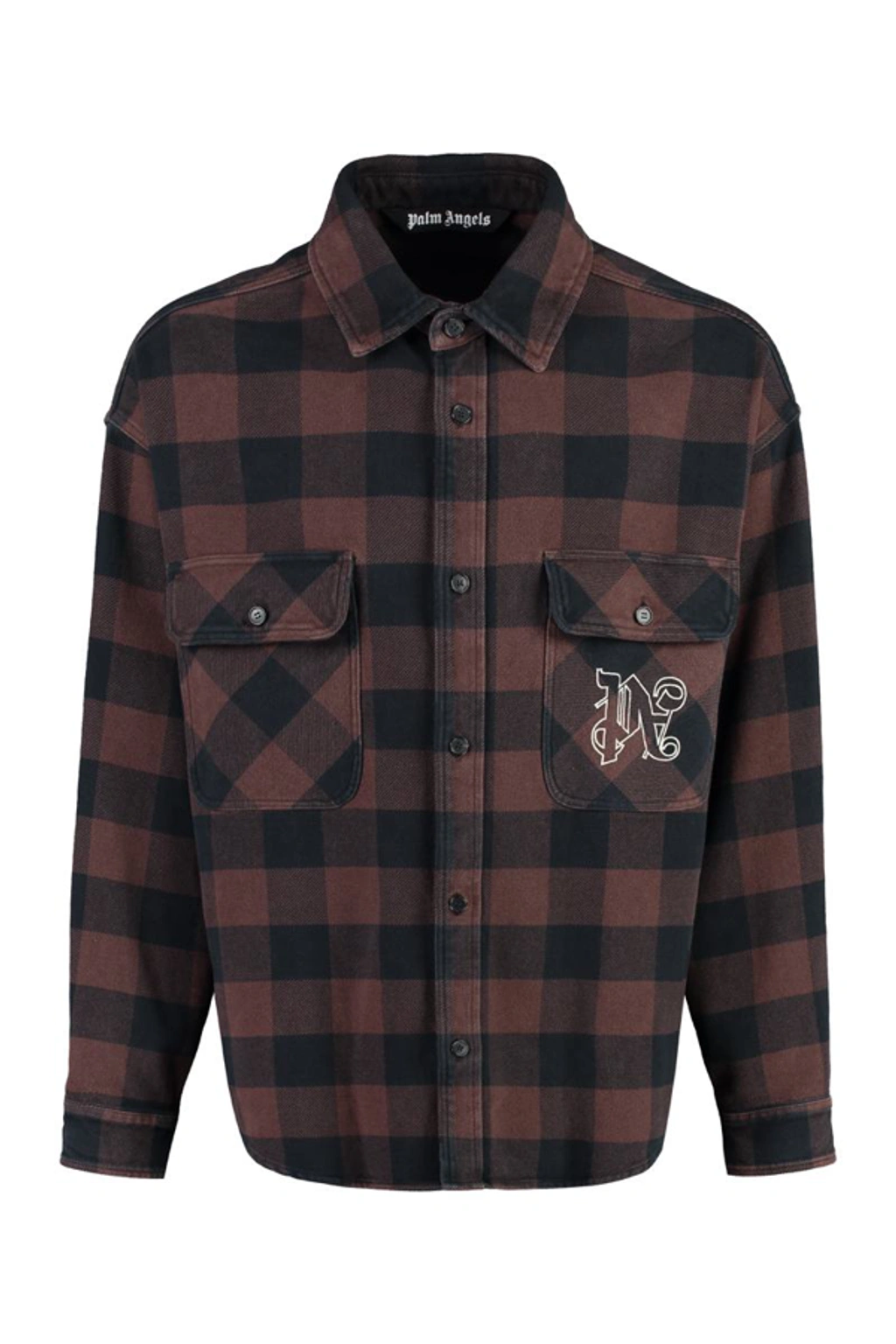 Palm Angels Monogram-print Checked Shirt In Multi | ModeSens Palm Angels Monogram-print Checked Shirt In Multi | ModeSens