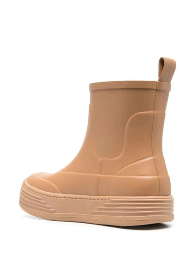Shop Palm Angels Round-toe Ankle Boots In Camel