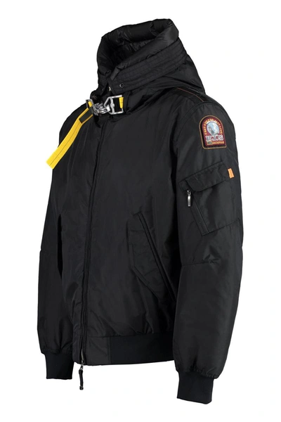 Shop Parajumpers Gori Core Hooded Nylon Jacket In Black
