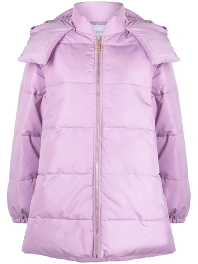 Shop Patou Detachable Sleeves Puffer Jacket In Lilac