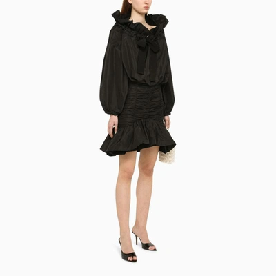 Shop Patou Ruffled Mini Skirt In Black