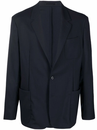 Shop Paul Smith Single-breasted Wool Jacket In Blue