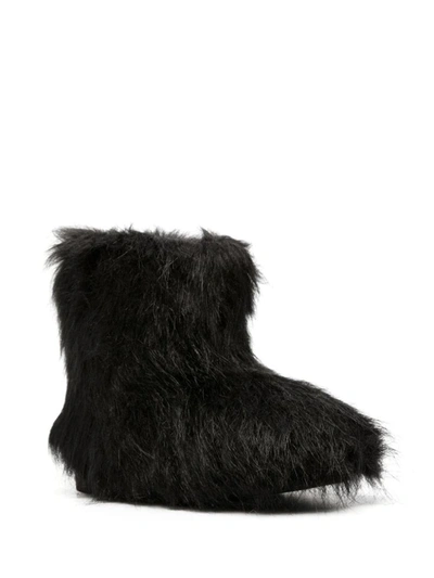 Shop Stand Studio Olivia Faux Fur Ankle Boots In Black