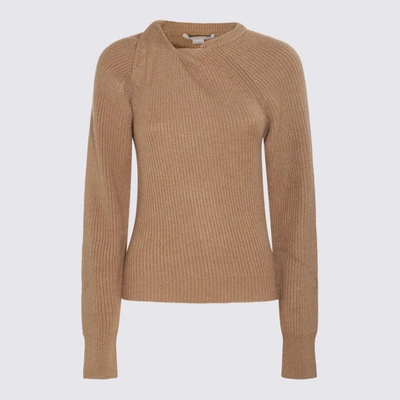 Shop Stella Mccartney Fawn Cashmere And Viscose Blend Sweater