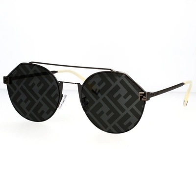 Shop Fendi Sunglasses In Ruthenium
