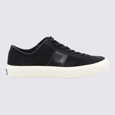 Shop Tom Ford Black Leather Snakers