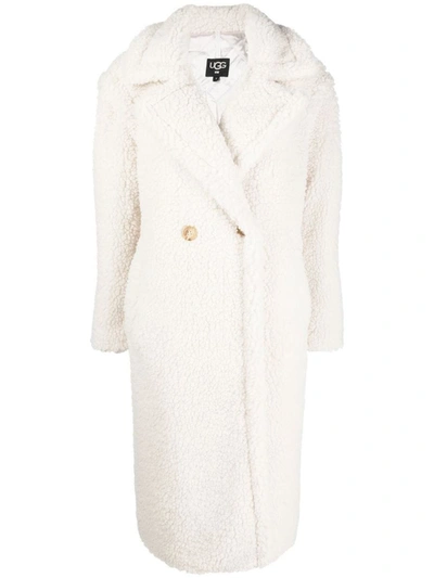 Shop Ugg Teddy Coat In White