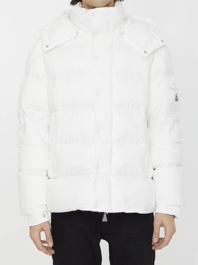 Shop Moncler Vezere Short Down Jacket In White