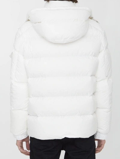 Shop Moncler Vezere Short Down Jacket In White
