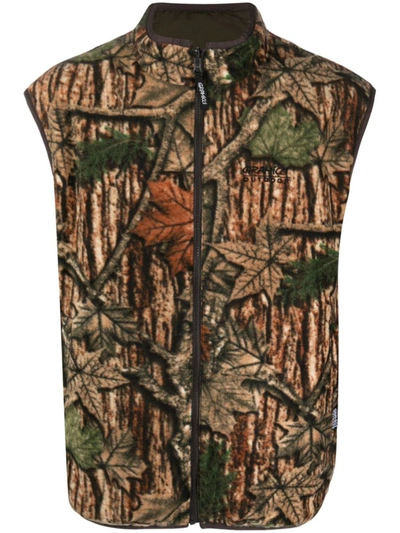 Shop Gramicci Reversible Vest In Brown