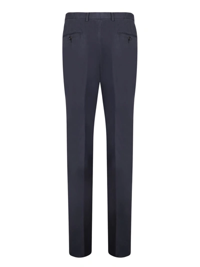 Shop Zegna Trousers In Blue