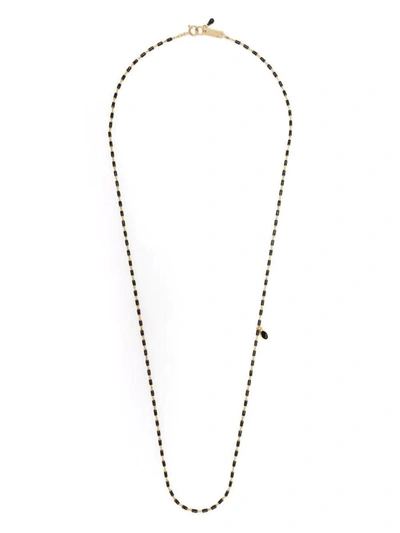 Shop Isabel Marant Beaded Chain Necklace In Golden/black