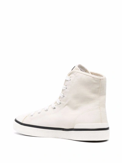 Shop Isabel Marant Logo-print Lace-up Sneakers In White