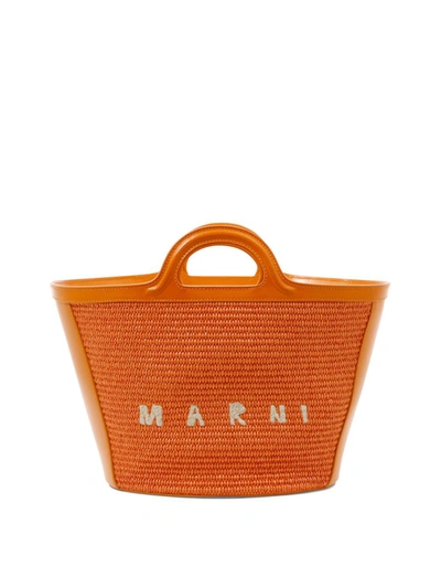 Shop Marni "tropicalia" Handbag In Orange