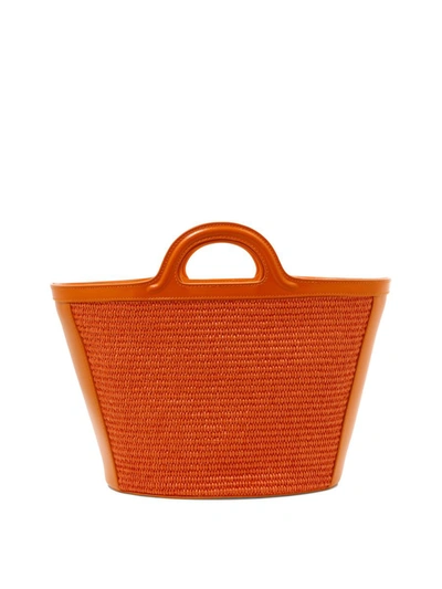 Shop Marni "tropicalia" Handbag In Orange