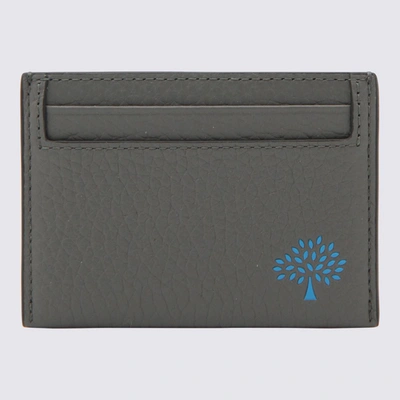 Shop Mulberry Grey And Blue Leather Cardholder In Charcoal
