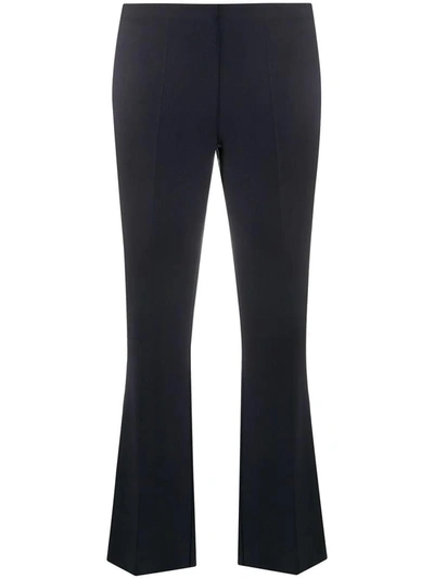 Shop P.a.r.o.s.h . Mid-rise Cropped Trousers In Blue