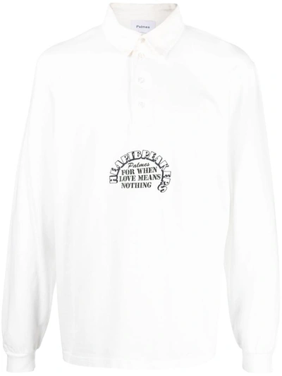 Shop Palmes Logo Organic Cotton Shirt In White