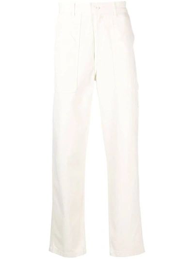 Shop Palmes Organic Cotton Trousers In White