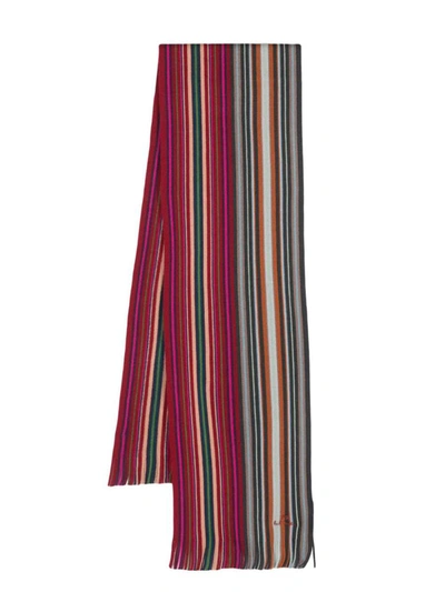 Shop Ps By Paul Smith Ps Paul Smith Men Scarf Spectrum Stripes Accessories In Red