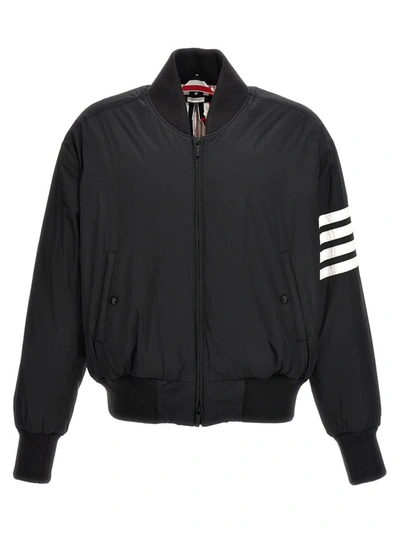 Shop Thom Browne Bomber '4 Bar' In Gray