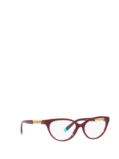 Shop Tiffany & Co . Eyeglasses In Solid Burgundy