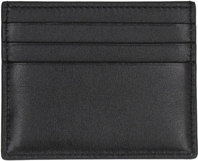 Shop Valentino Garavani - Vlogo Signature Leather Card Holder In Black